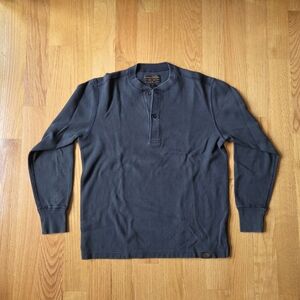 Filson Waffle Knit Thermal Henley - Faded Black (M)